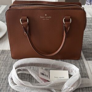 Kate Spade Lise mulberry street warm gingerbread satchel like new!